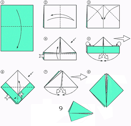 Делаем оригами из квадрата